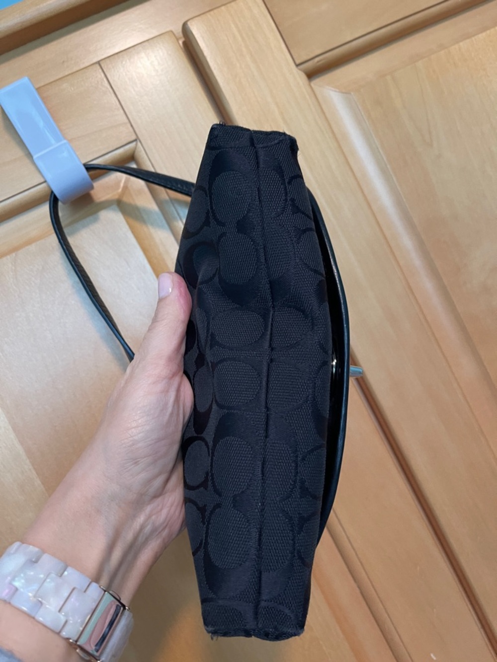 Coach Black Wristlet - Classic C pattern - Picture 8 of 10